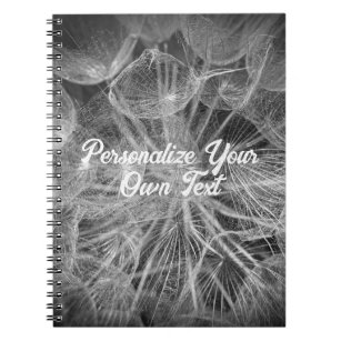 Customize Your Text Macro Dandelion Nature Flower Notebook