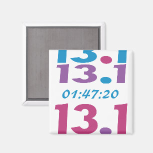 Customize Your Time 13.1 half marathon run magnet
