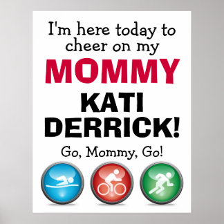 Customize Your Triathlon Race Day Poster