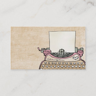 customize- your typewriter business card