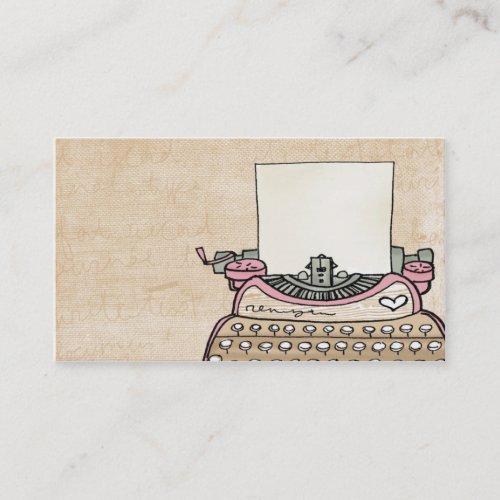 customize_ your typewriter business card