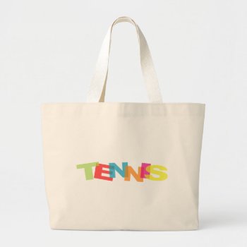Customize Yourself Tennis Gifts Large Tote Bag by imagewear at Zazzle