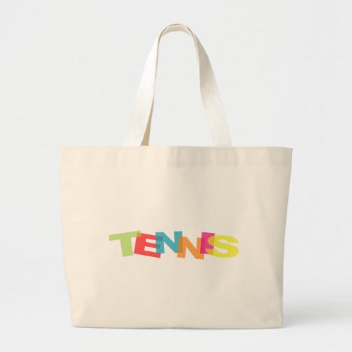 Customize yourself tennis gifts large tote bag