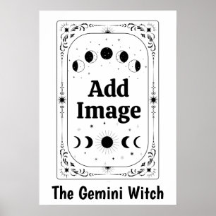 Customize Zodiac Tarot Astrology Gemini Witch Gift Poster