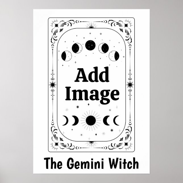 Customize Zodiac Tarot Astrology Gemini Witch Gift Poster (Front)