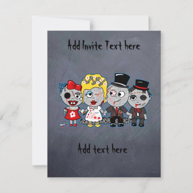 Customize Zombies wedding bride groom accessories Invitation (Front)