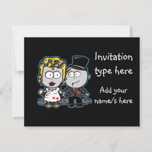 Customize Zombies wedding bride groom accessories Invitation