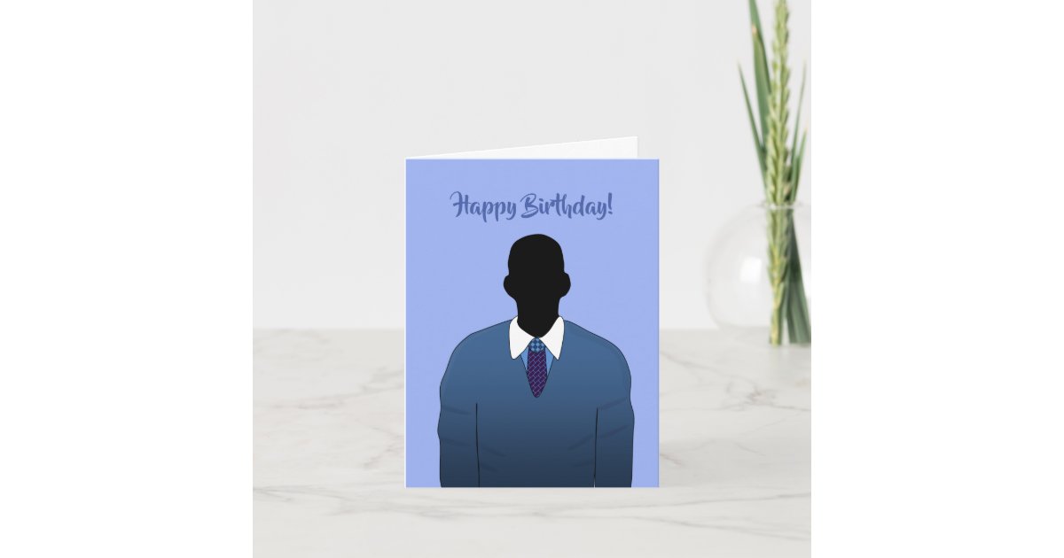 Customizeable African American Male Birthday Card | Zazzle