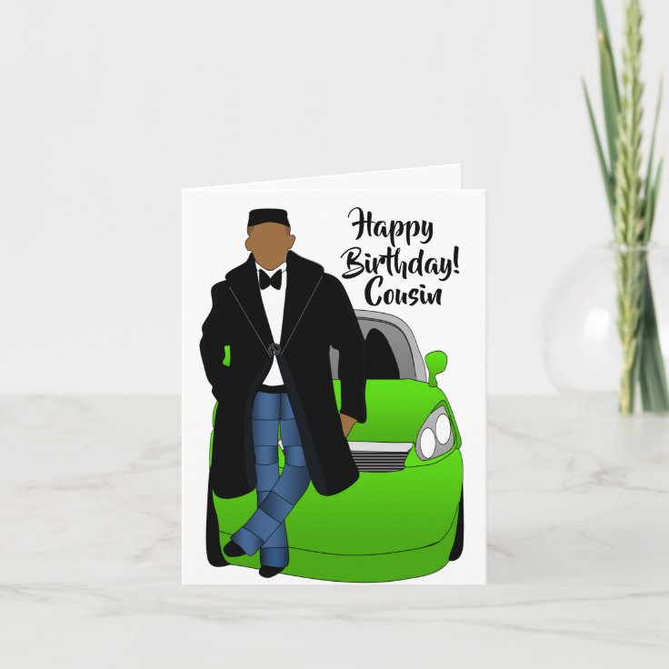 Customizeable African American Male Birthday Card | Zazzle