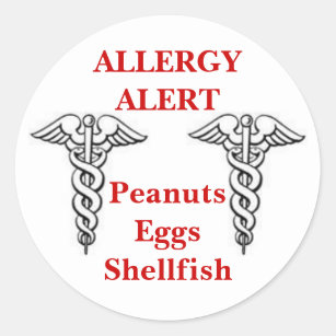 Customizeable allergy stickers