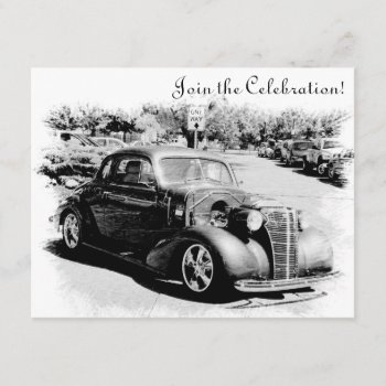 Customizeable Antique Car Retirement Party Invite by RetroZone at Zazzle