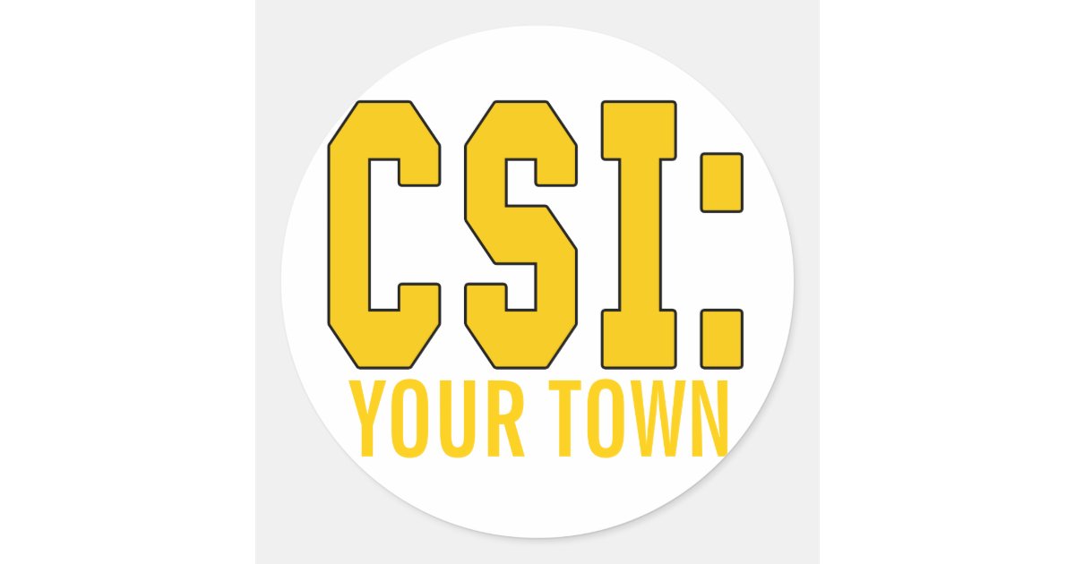 CUSTOMIZEABLE CSI Products Classic Round Sticker | Zazzle