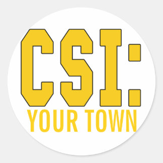 CUSTOMIZEABLE CSI Products Classic Round Sticker