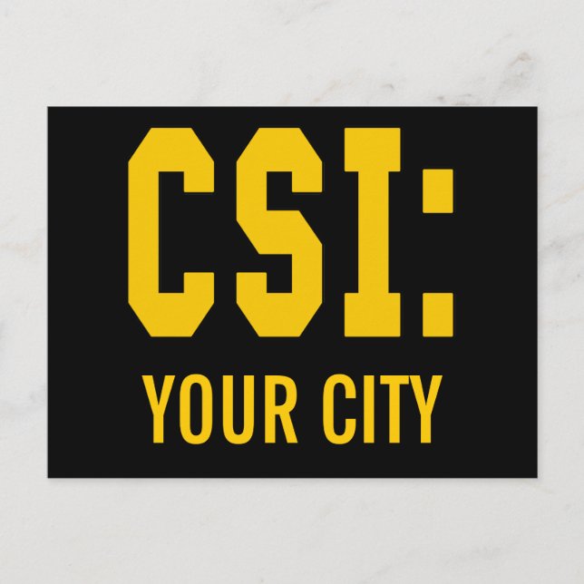 CUSTOMIZEABLE CSI Products Postcard (Front)