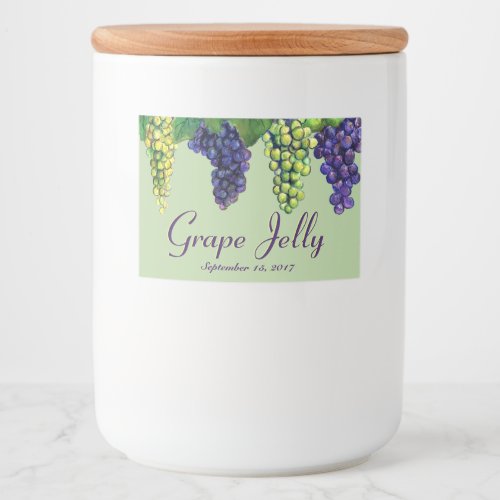 Customizeable Grape Jelly and Jam Label Green