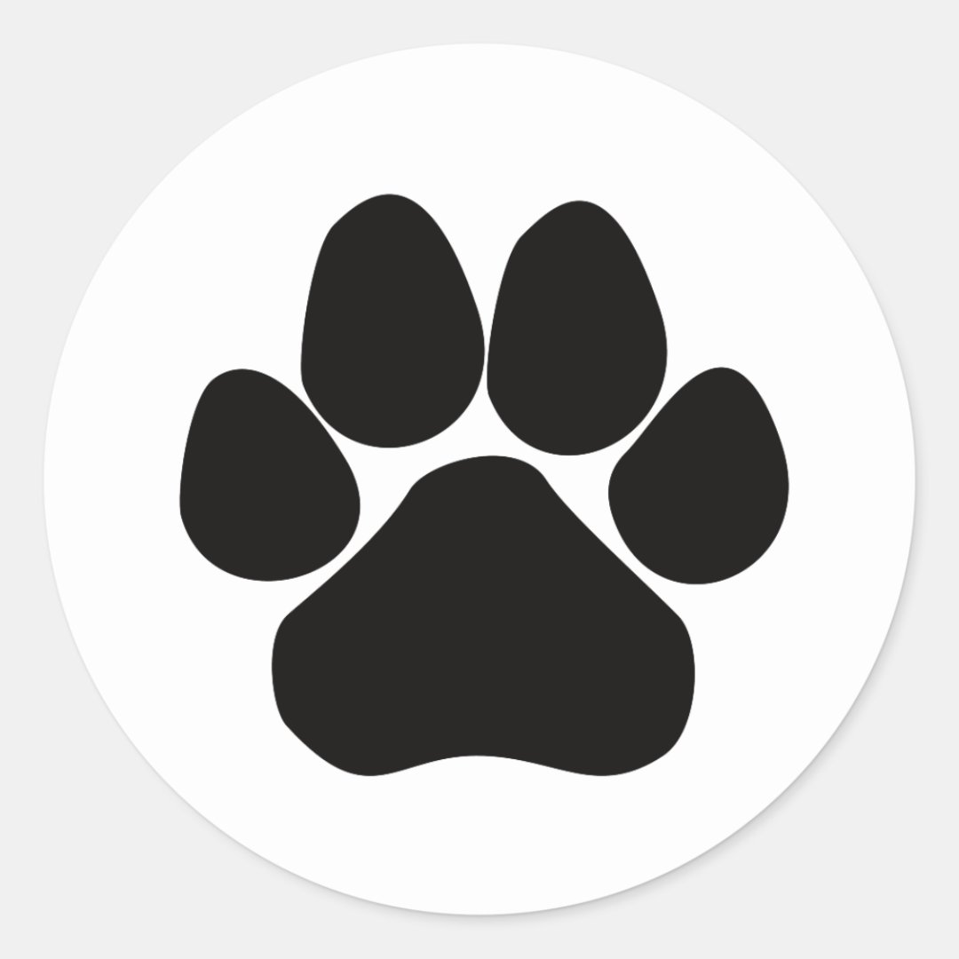 Customizeable Paw Print Sticker Zazzle