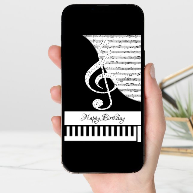 Customizeable piano card (Front Digital)