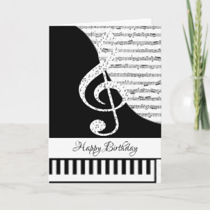 Customizeable piano card
