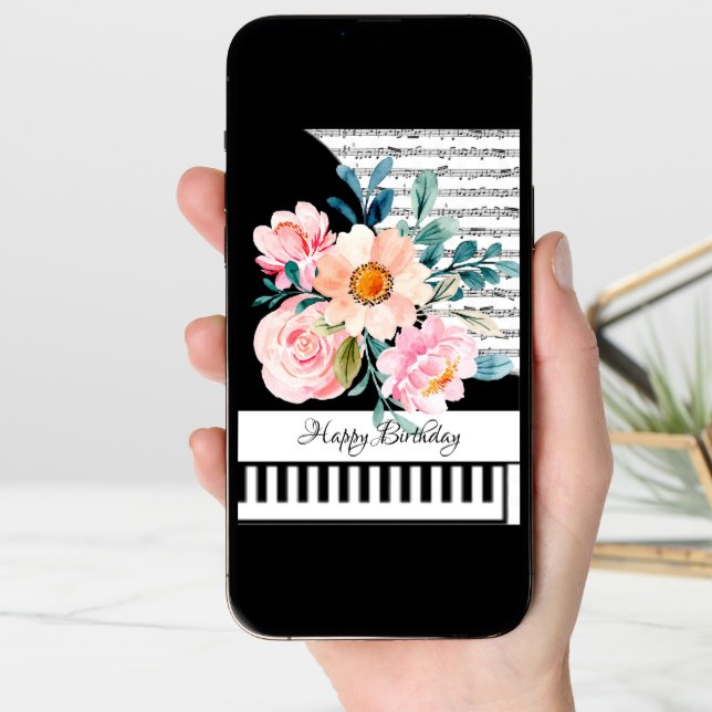 Customizeable piano card (Front Digital)