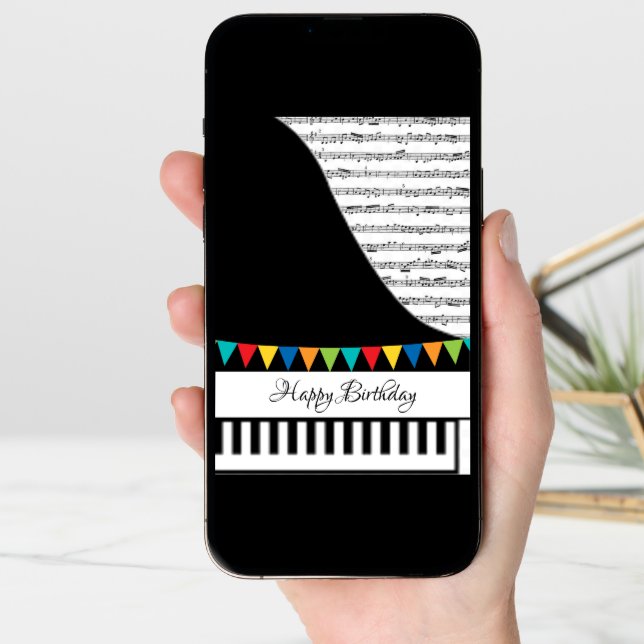 Customizeable piano card (Front Digital)