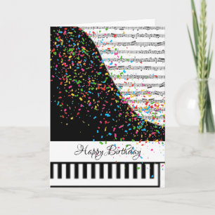 Customizeable piano card