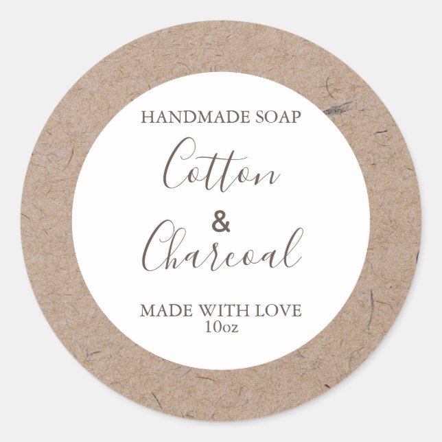 Customizeable Soap Label Floral Pattern Paper (Front)