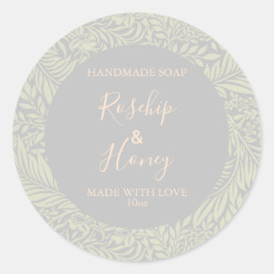 Customizeable Soap Label Floral Pattern Rose