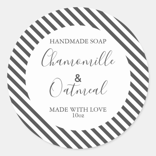 Customizeable Soap Label Pattern Modern (Front)