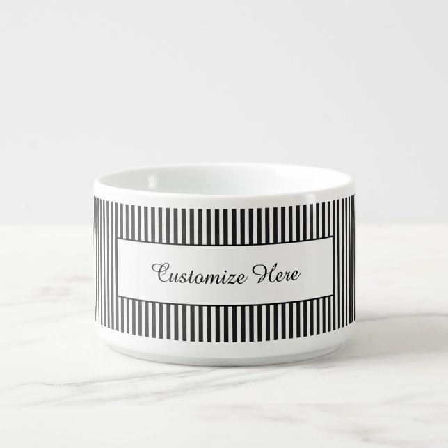 Customizeable Striped Chili Bowl or Cereal Bowl (Center)