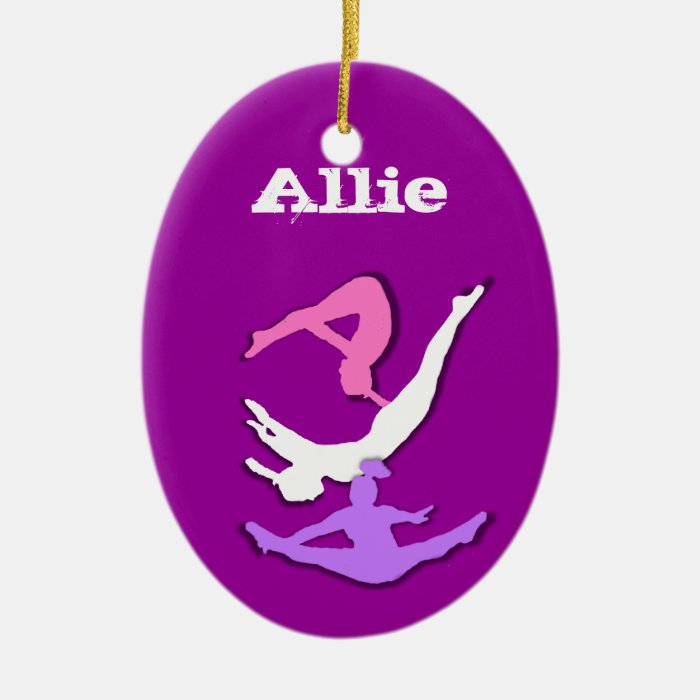 Customizeable Trampoline gymnast ornament