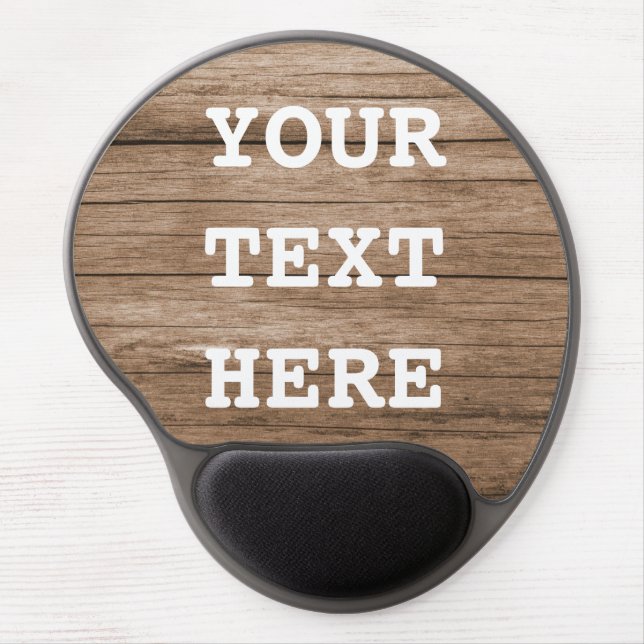 Customizeable Wood Grain Gel Mousepad Mouse Pad (Front)