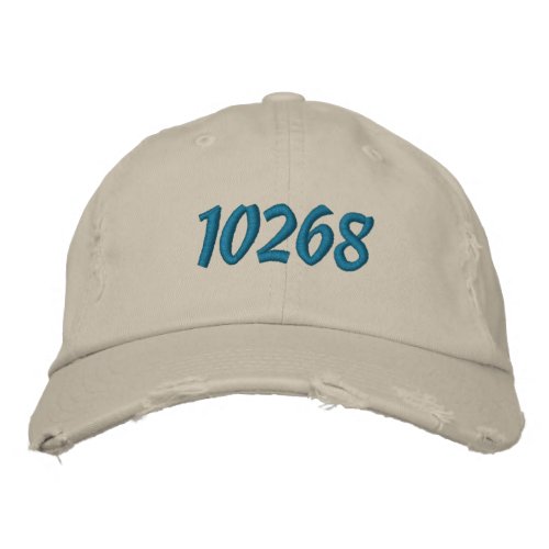 Customizeable Zip Postal Area Code Embroidered Baseball Hat