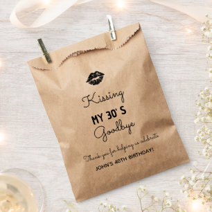 Customized 10th 20th 30th 40th 50th 60th Birthday  Favor Bag