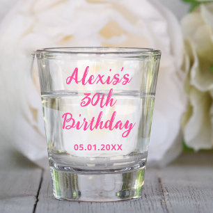 Customized 20th 30th 40th 50th 60th 70th Birthday Shot Glass