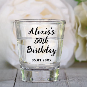 Customized 20th 30th 40th 50th 60th 70th Birthday Shot Glass