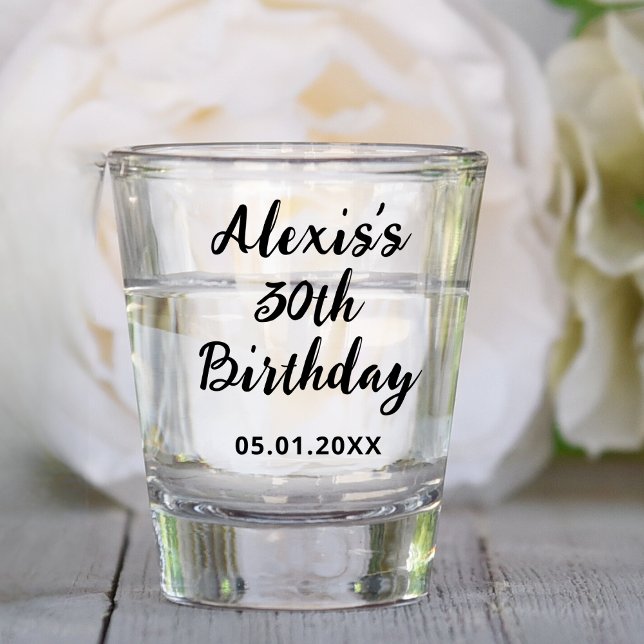 Customized 20th 30th 40th 50th 60th 70th Birthday Shot Glass (Creator Uploaded)