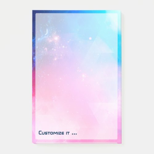 Customized Abstract Geometric Sky Galaxy Post_it Notes