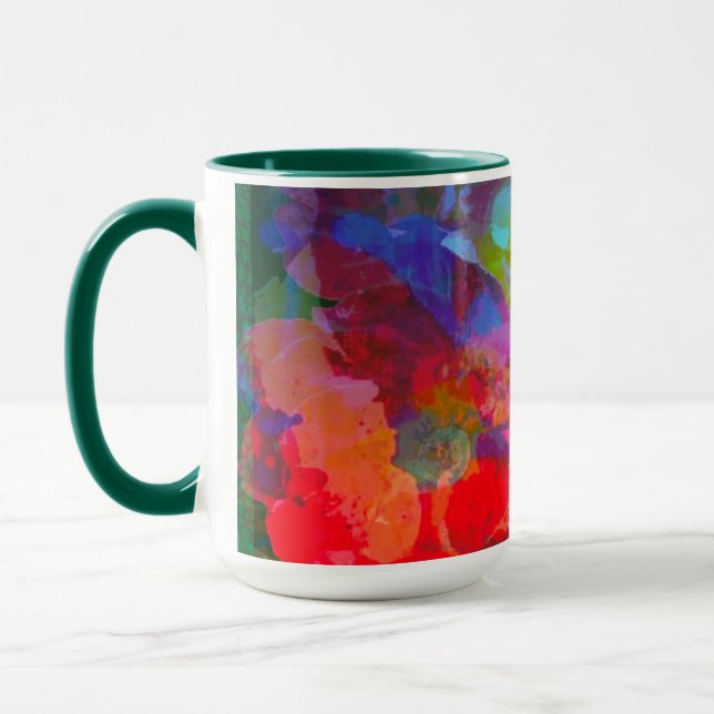 Customized Abstract Rose Garden Coffee Mug (Left)