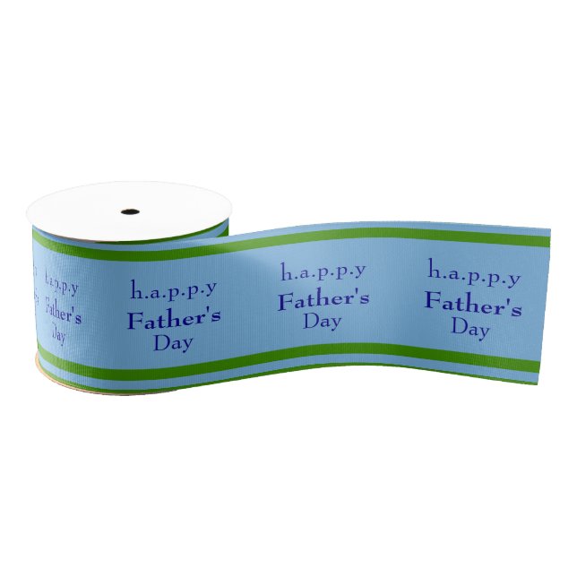 Customized All-Occasion Blue and Spring Green Grosgrain Ribbon (Spool)