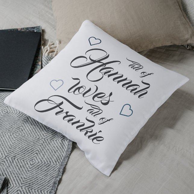 Customized All Of Me Loves All Of You Anniversary Throw Pillow (Creator Uploaded)