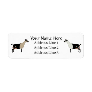 Customized Alpine Dairy Goat Return Address Label