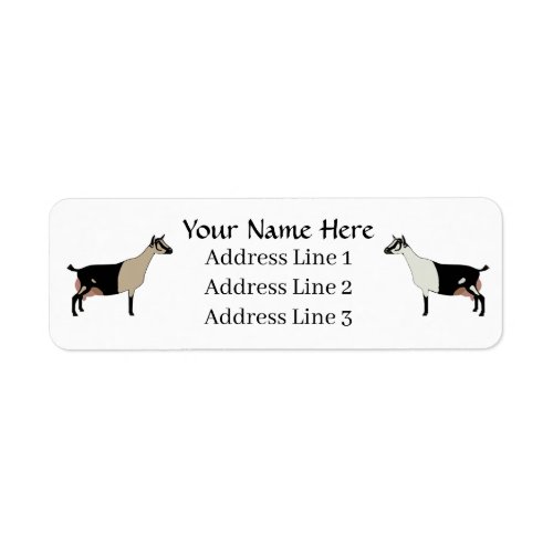 Customized Alpine Dairy Goat Return Address Label