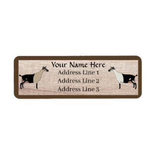 Customized Alpine Dairy Goat Return Address Label