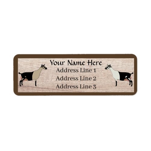 Customized Alpine Dairy Goat Return Address Label