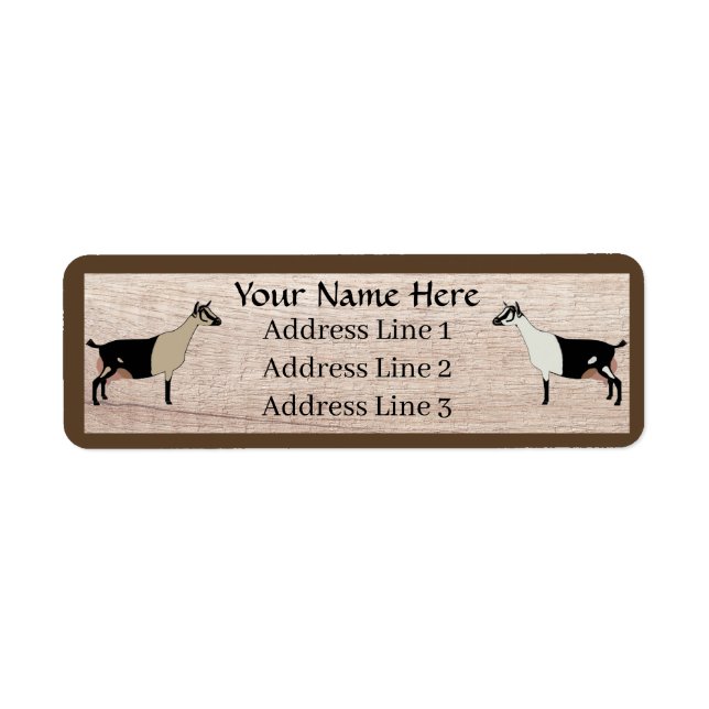 Customized Alpine Dairy Goat Return Address Label (Front)