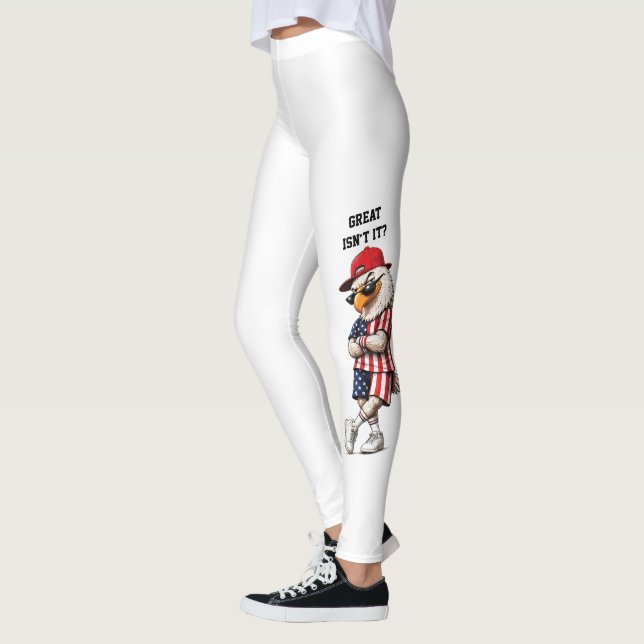 Customized American Eagle Funny Patriotic Leggings (Left)