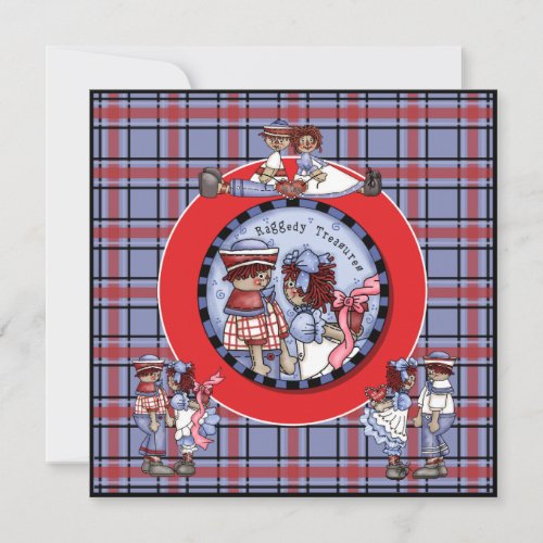 Customized Raggedy Ann and Andy Invitation