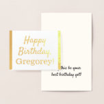 [ Thumbnail: Customized and Basic "Happy Birthday" Card ]