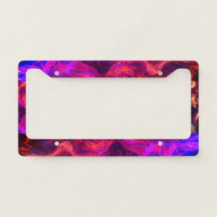 Customized and Personalized Fire and Ice on a Hot License Plate Frame