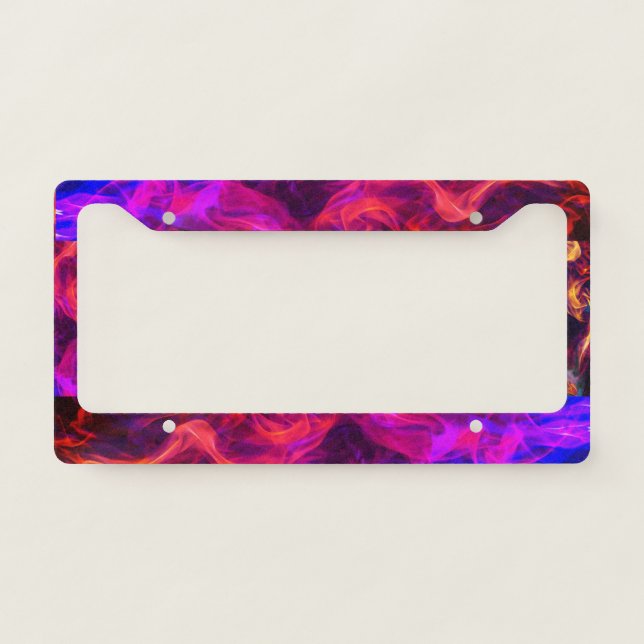 Customized and Personalized Fire and Ice on a Hot License Plate Frame (Front)